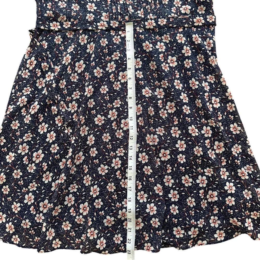 Dress “db Established 1962.” Navy Blue/Pink Dogwood Flowers. A-Line / Cami Slip. - Picture 9 of 16